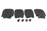 Front Seat Cover Set - Pair - Leather - Black - RP1593BLACK